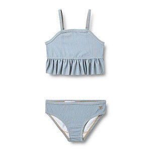 Купальник раздельный Wheat "Lærke Blue Swim Stripe", голубые полоски